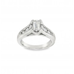 Pre Owned Platinum Princess Cut Diamond Ring ZB18